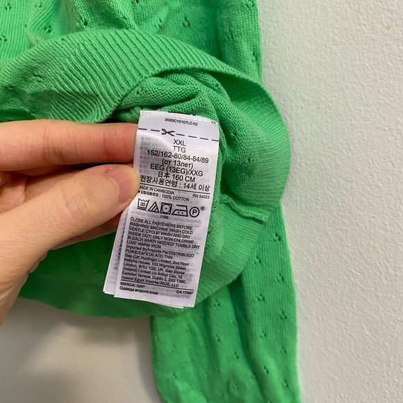 Gap Kids Pointelle Knit Cotton Cardigan XXL - Picture 4 of 5